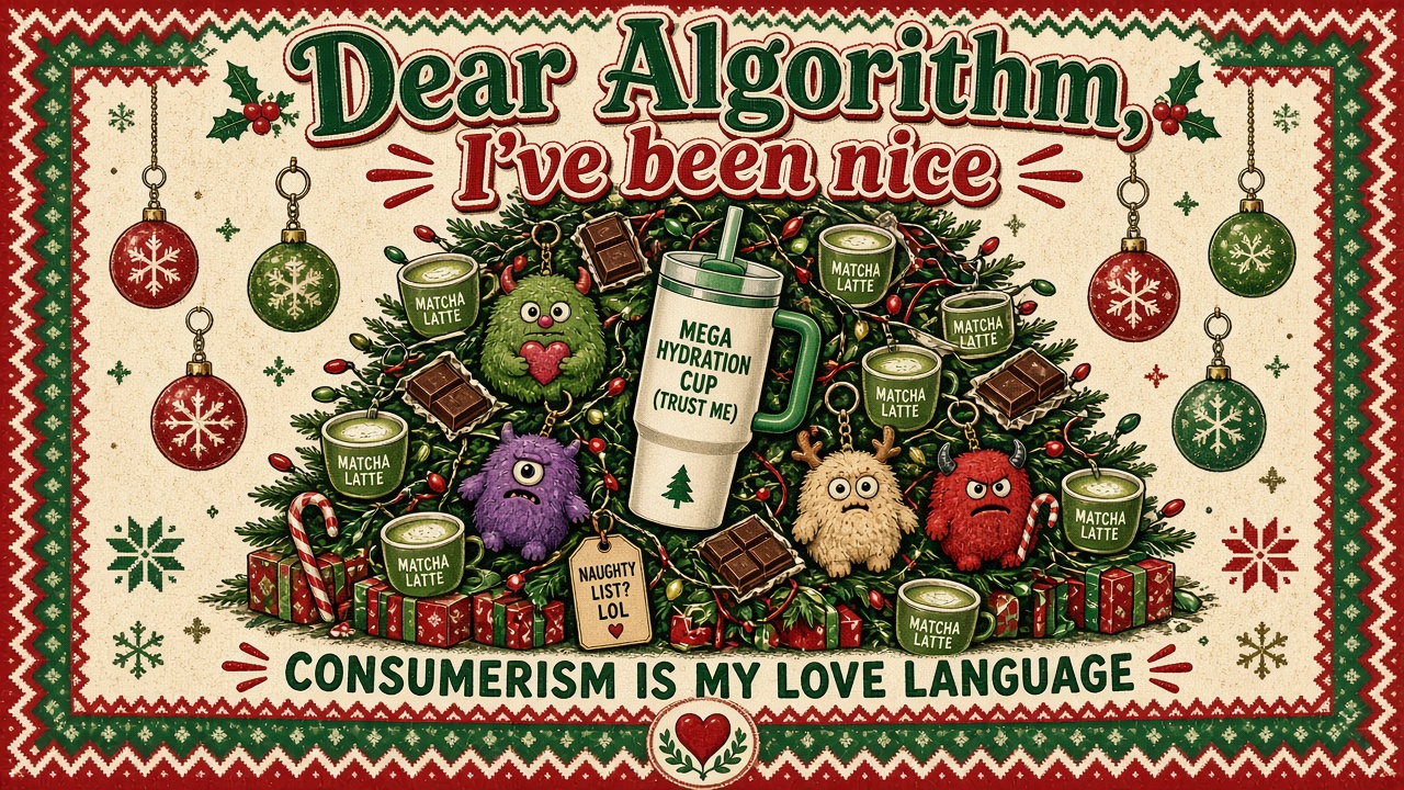 Dear Algorithm funny Christmas sweater design