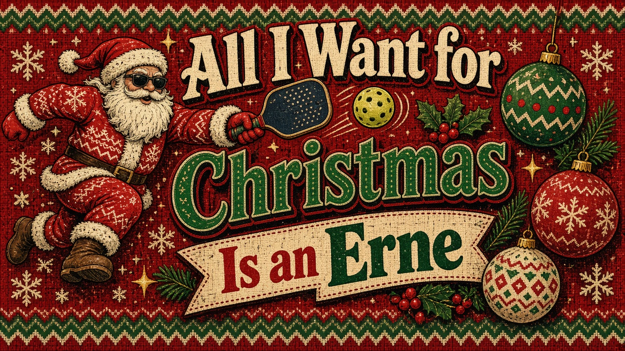 Erne Pickleball funny Christmas sweater design