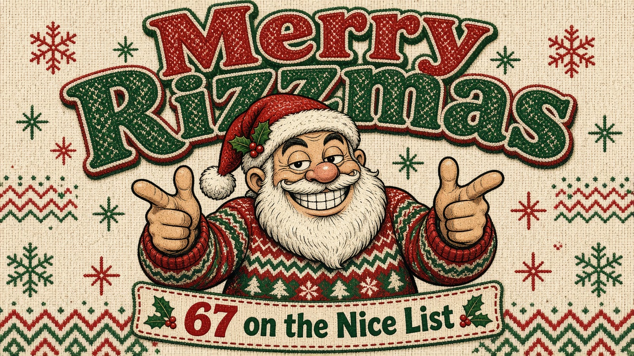 Merry Rizzmas funny Christmas sweater design